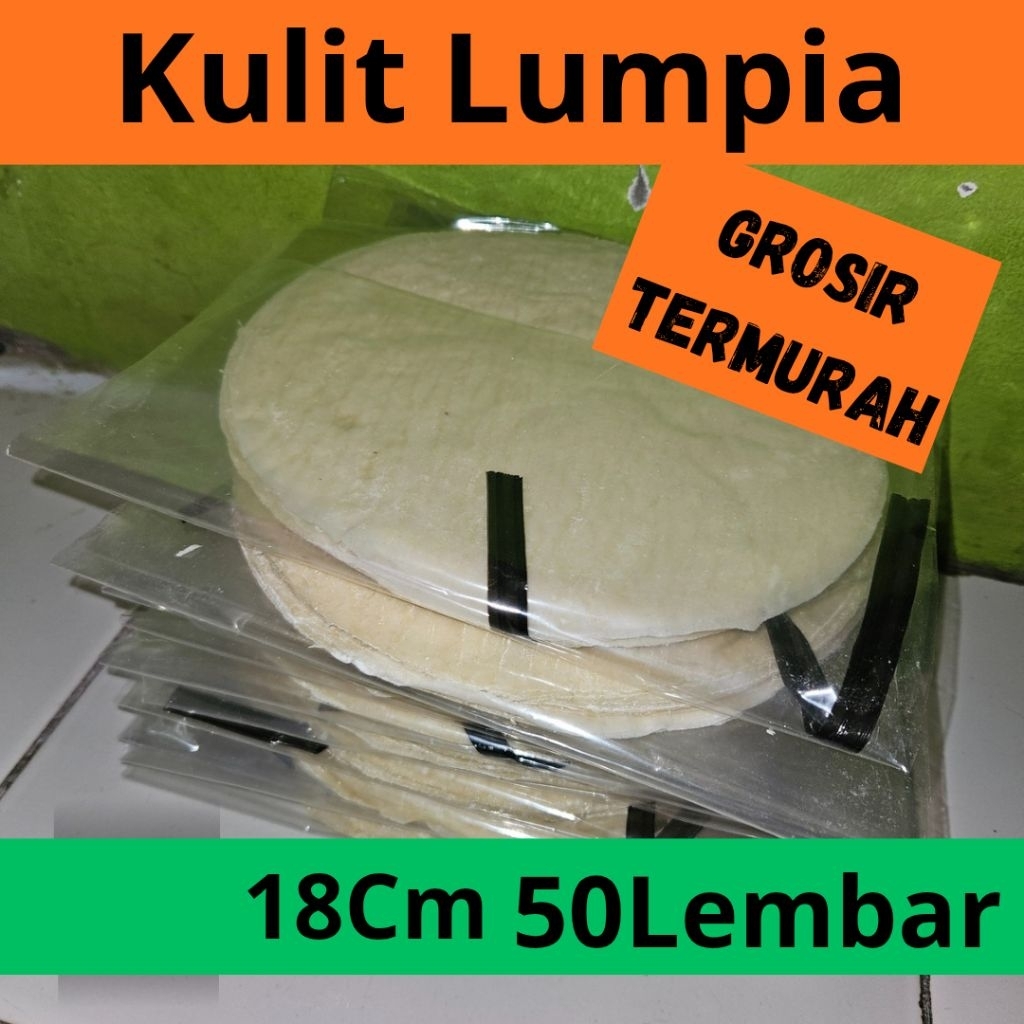 Jual Kulit Lumpia Ukuran 18-17Cm Isi 50 lembar Spring Roll kulit lumpia ...