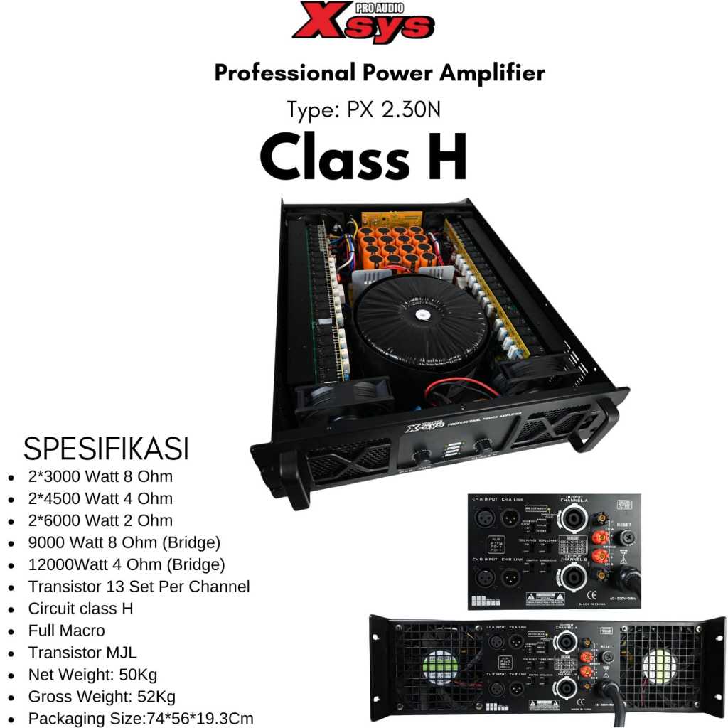 Jual PROFESSIONAL POWER XSYS CLASS H PX2.30N | Shopee Indonesia