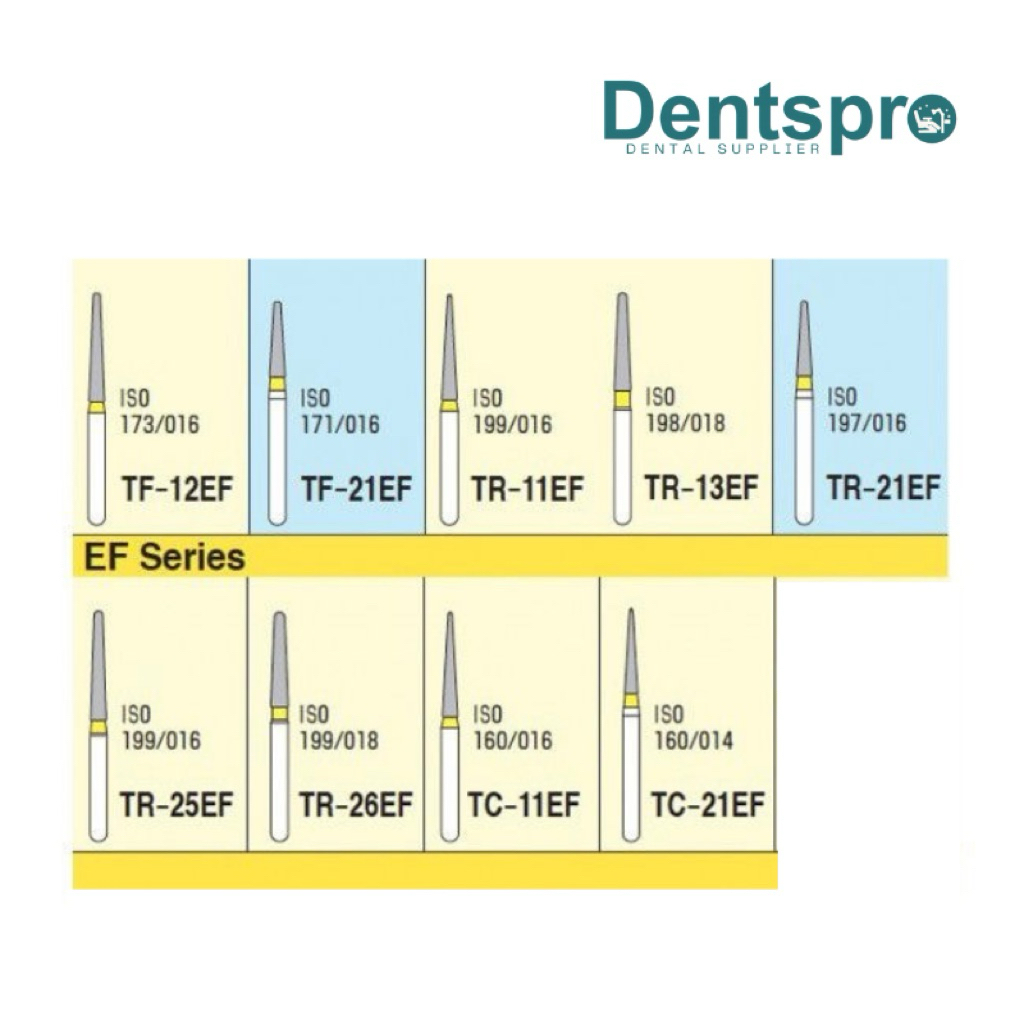 Jual Dental Diamond Tapered ( TF TC TR ) Extra Fine Bur MNI | Shopee ...