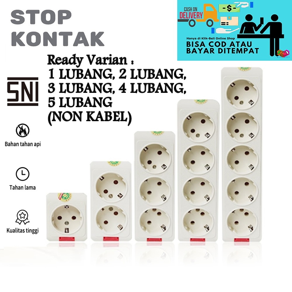 Jual Colokan Listrik Lubang 1 Lubang 2 Lubang 3 Lubang 5 Stop Kontak ...