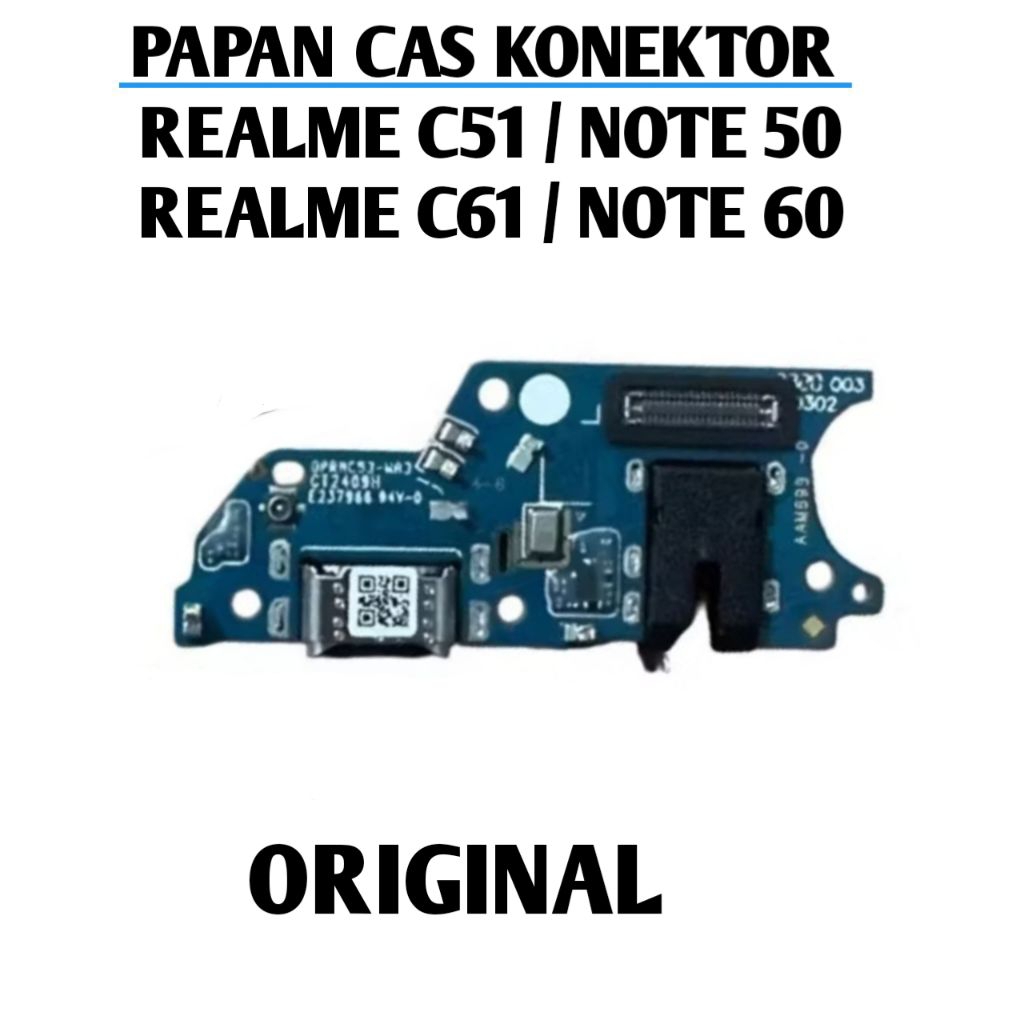 Jual papan cas Realme C51 / C61 note 50 / 60 original konektor pcb full ...