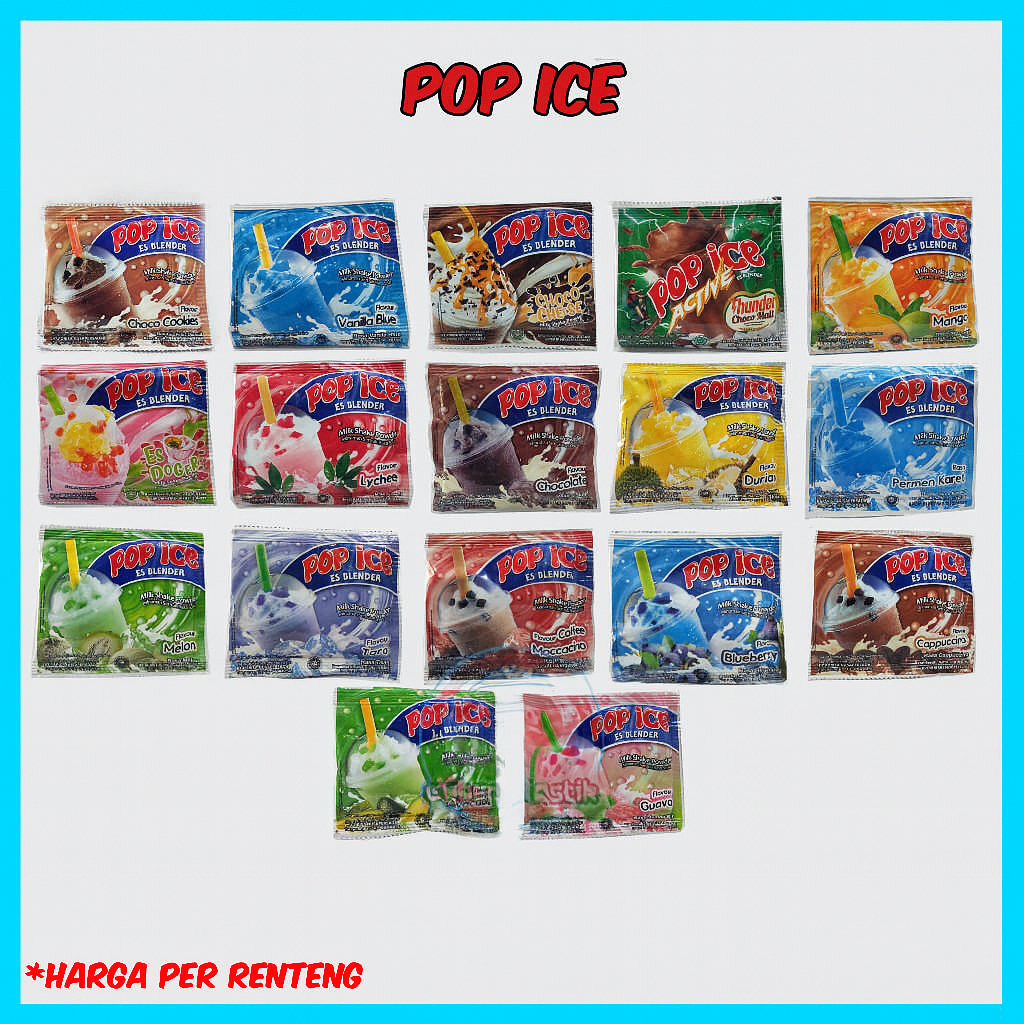 Jual Pop Ice aneka rasa varian lengkap 1 renceng =10 bks | Shopee Indonesia