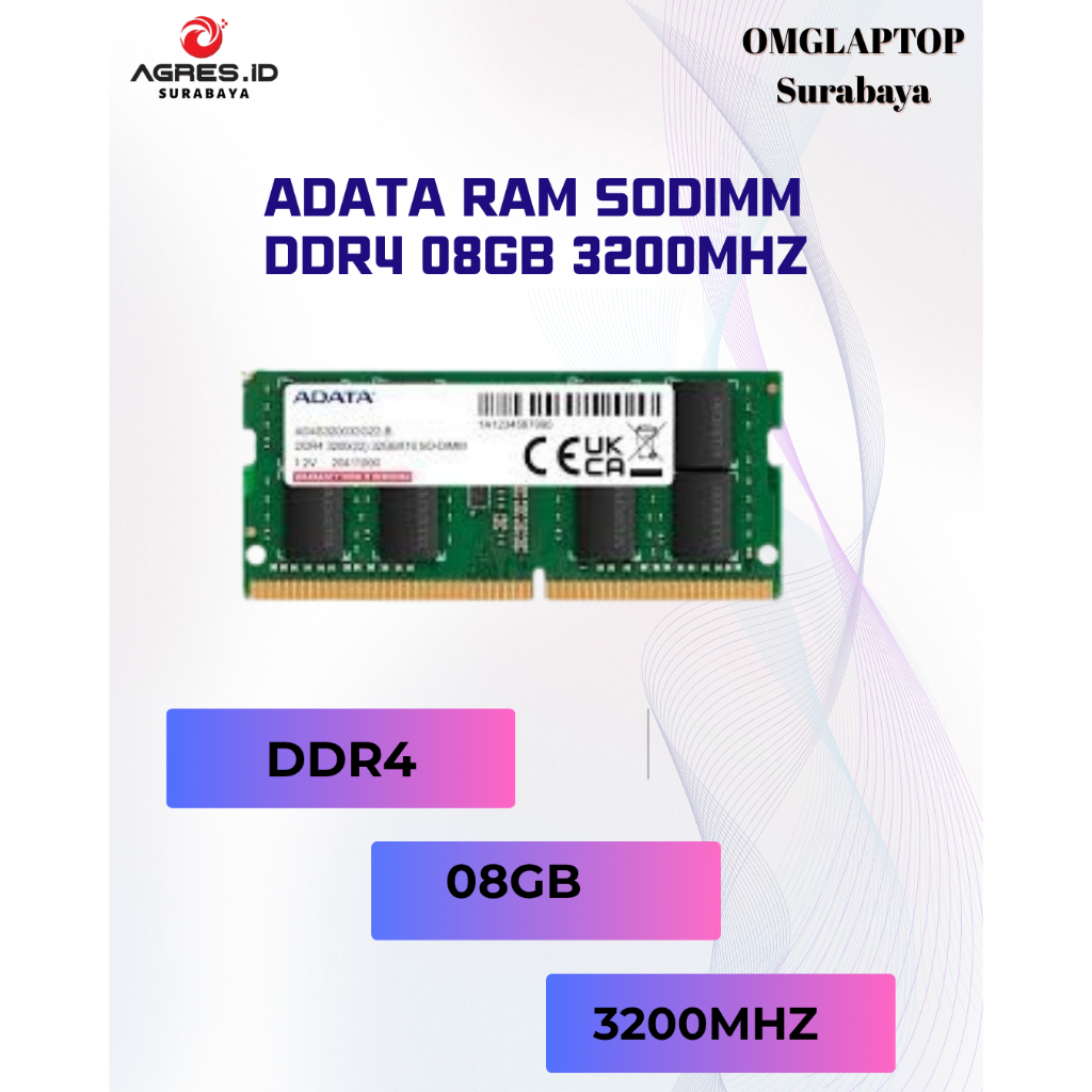Jual ADATA RAM SODIMM DDR4 08GB 3200MHZ | Shopee Indonesia