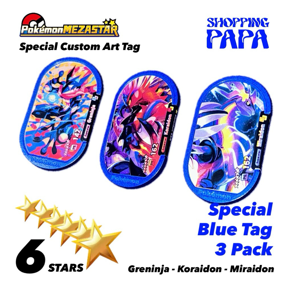 Jual Mezastar Mezatag Custom Fan Tag pokemon Miraidon Koraidon Greninja ...
