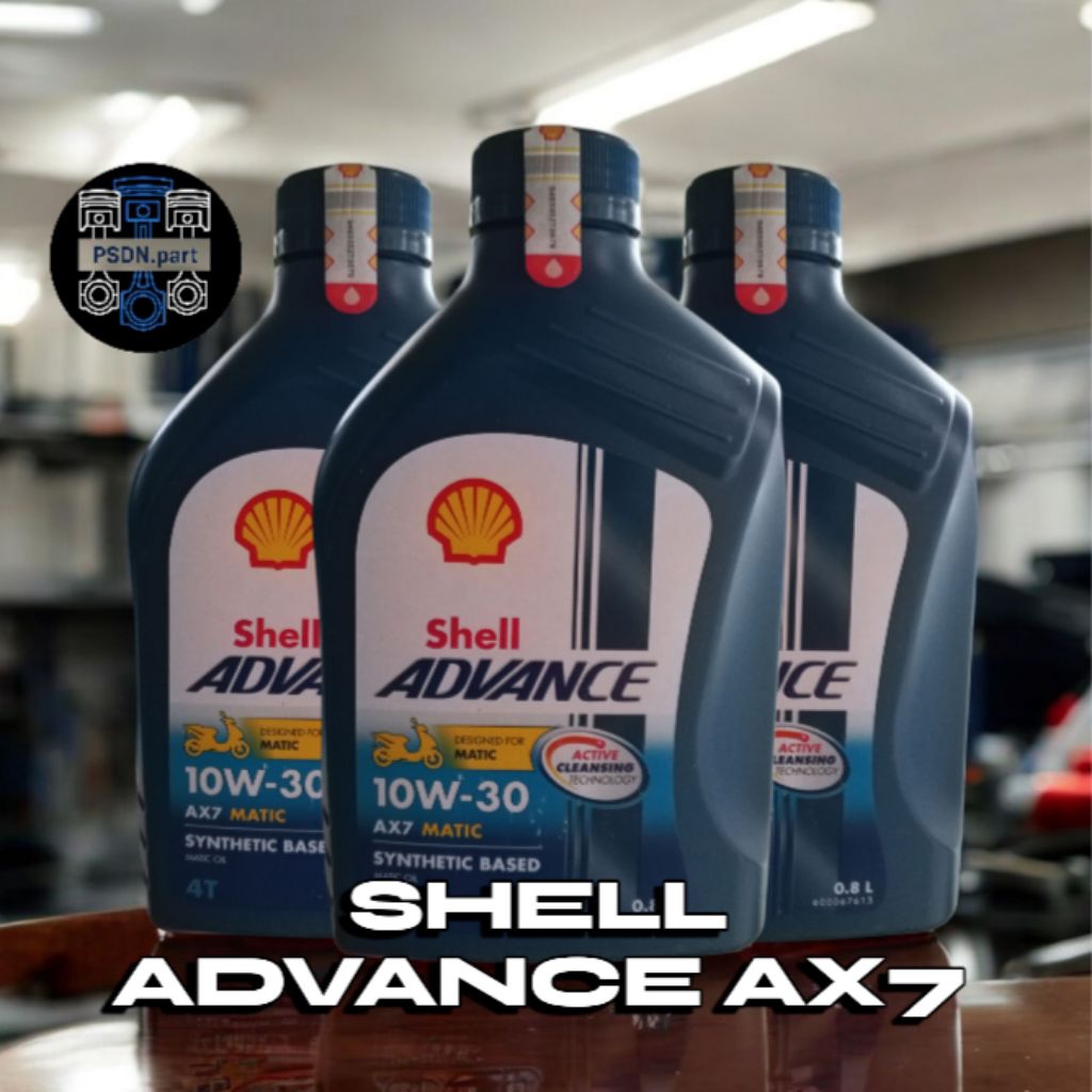 Jual Matic Shell Advance AX7 10W-30 0.8L oli motor matic ORIGINAL ...