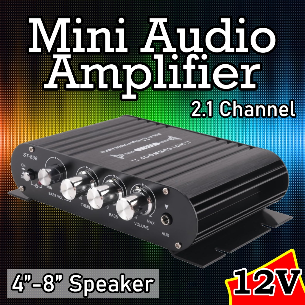 Jual Amplifier Audio - Ampli Audio - Audio Amplifier Mini 2.1 Channel ...