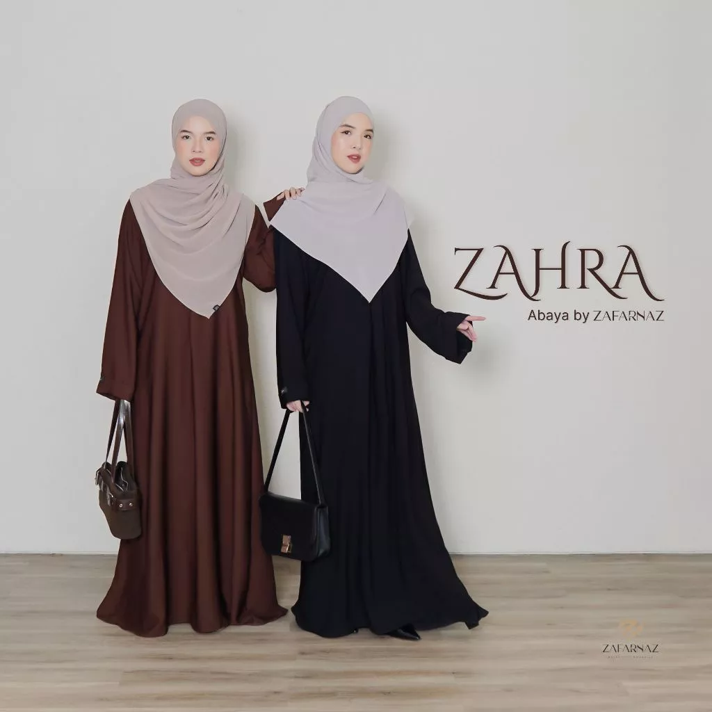 Zafarnaz Zahra Series Abaya tampilan depan