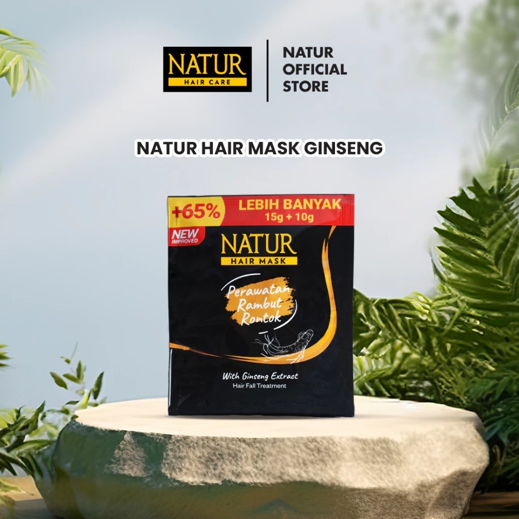 Jual Natur Hair Mask Ginseng Extract 15g+10g Hairfall Treatment Masker ...