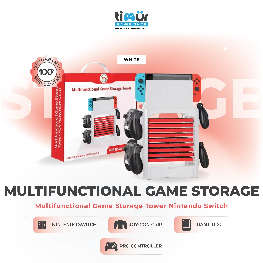 Jual JYS Multifunctional Game Storage Tower Tempat Kaset Joy-Con ...
