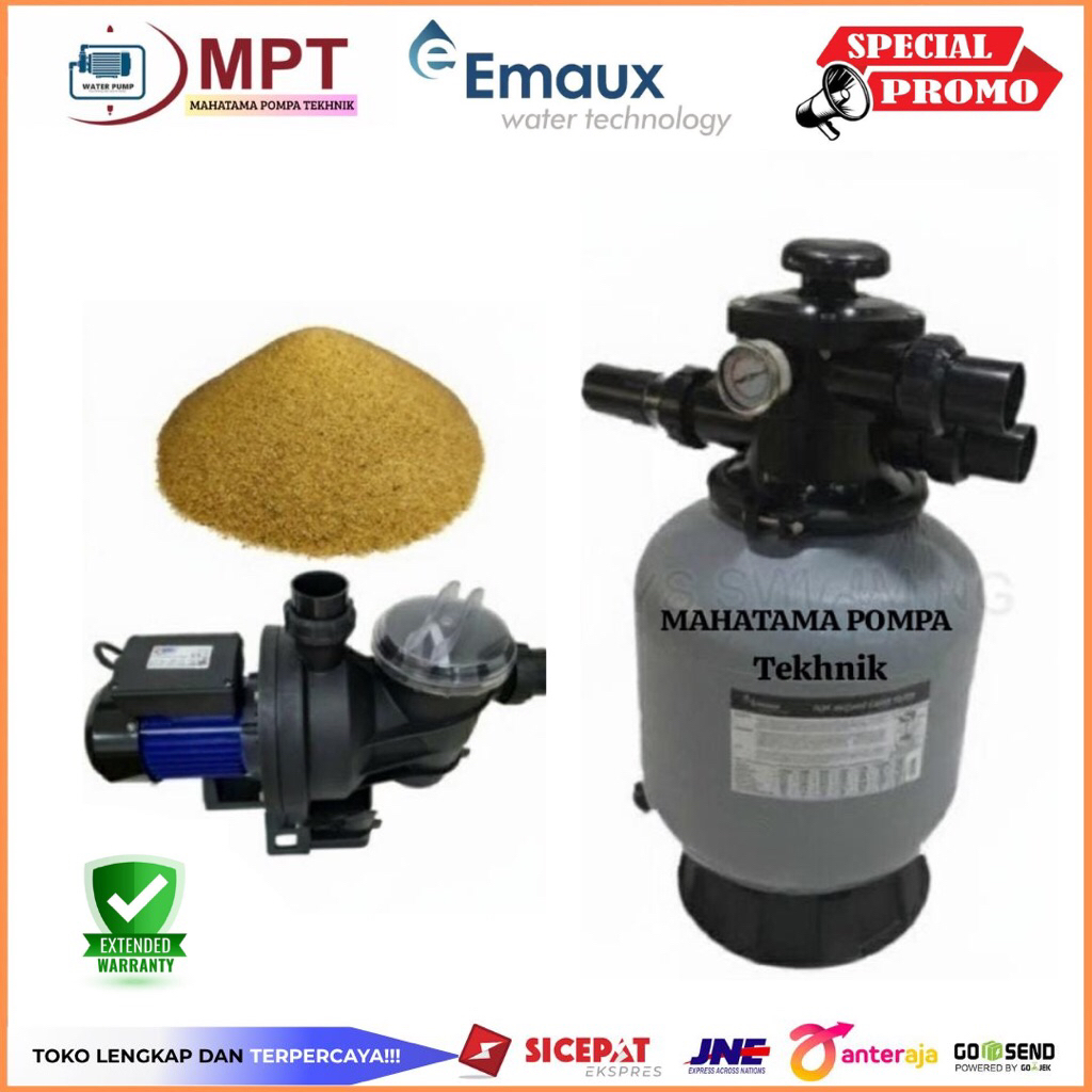 Jual Paket Pompa Kolam Renang 1Hp Mortex Pump+Sand Filter 16