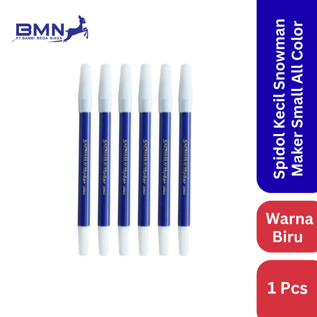 Jual Snowman Spidol Biru Tipe Spidol Maker Small Blue Edition Original ...