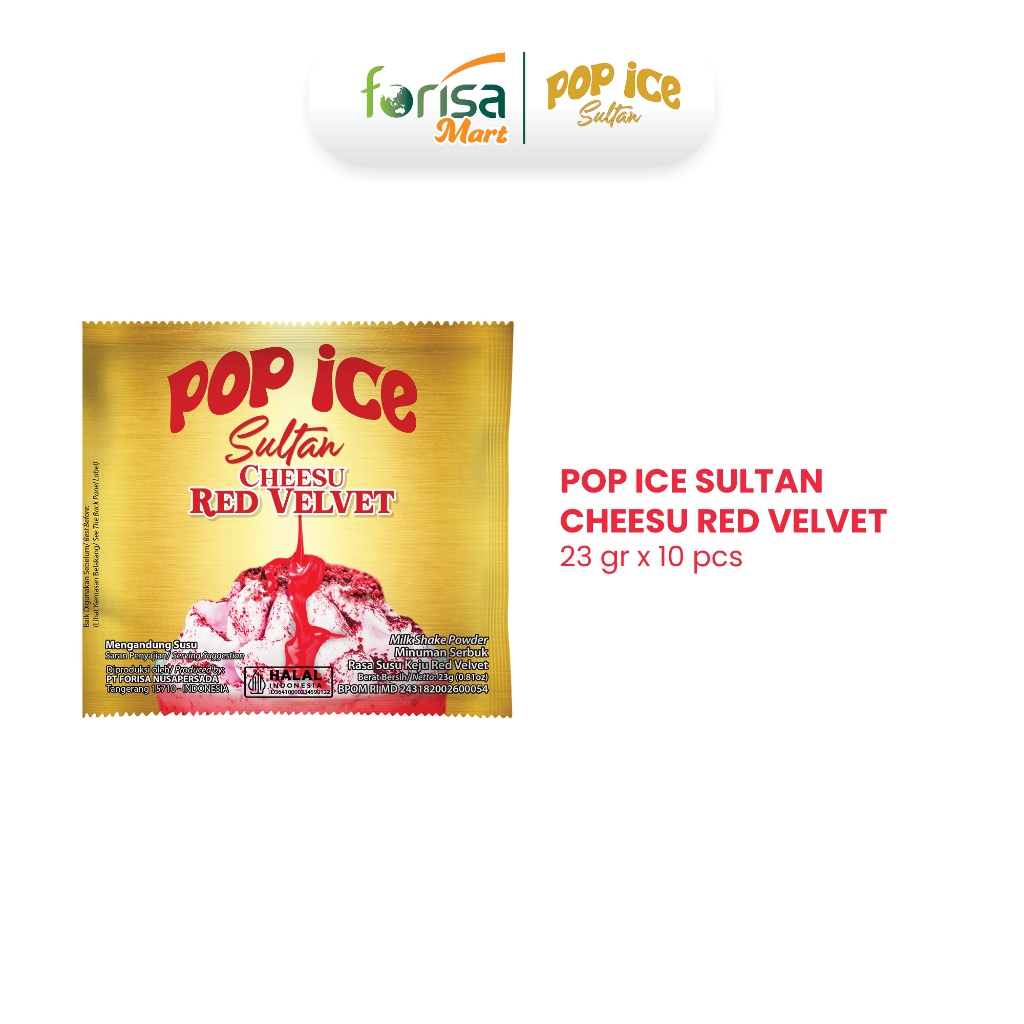 Jual Pop Ice Sultan Milk Shake Powder Rasa Cheesu Red Velvet | 23gr x ...