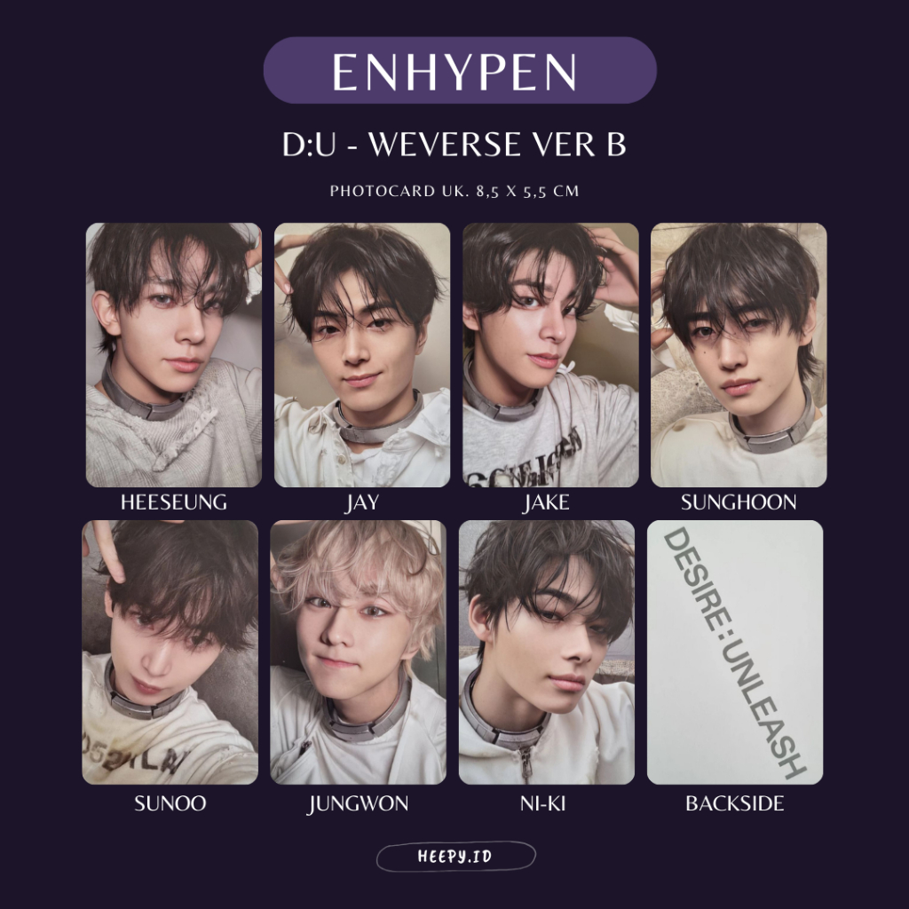 Jual [EN] UNOFFICIAL PHOTOCARD ENHYPEN DESIRE : UNLEASH | Shopee