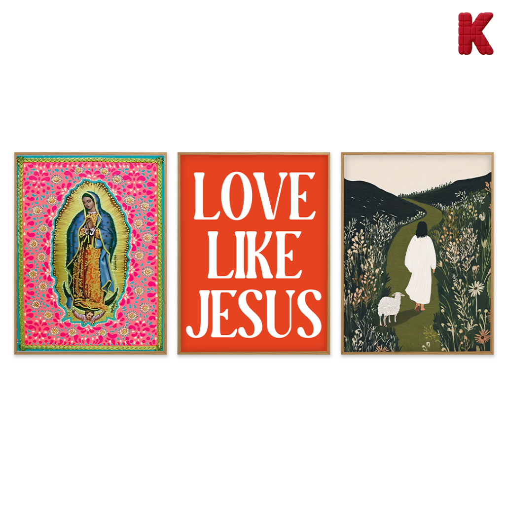 Jual Kreasidekor Bingkai Frame Poster Religi Love Like Jesus Pajangan ...