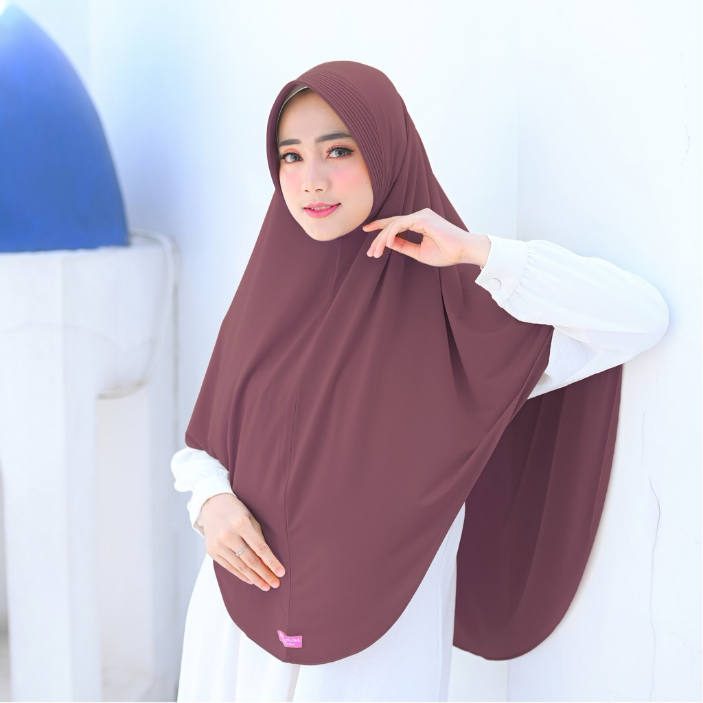 Bella Alisha - Ceisya Instan Size L Hijab Bergo Syar'i Spandek Jersey Premium Series 2