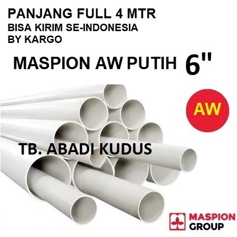 Jual Pralon Pvc Pipa Air MASPION AW PUTIH 6