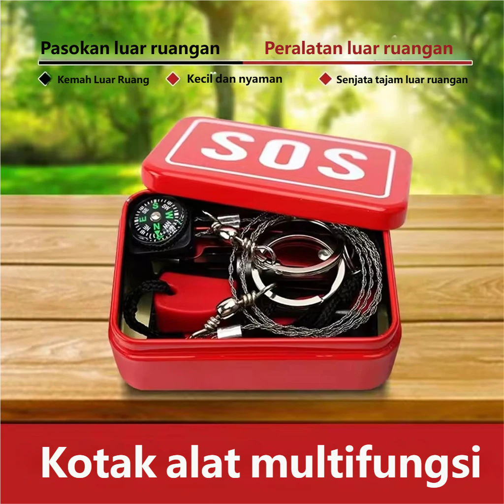 Jual COD/Dikirim Dari Lokal SOS Survival Kit Emergency Tools Camping ...