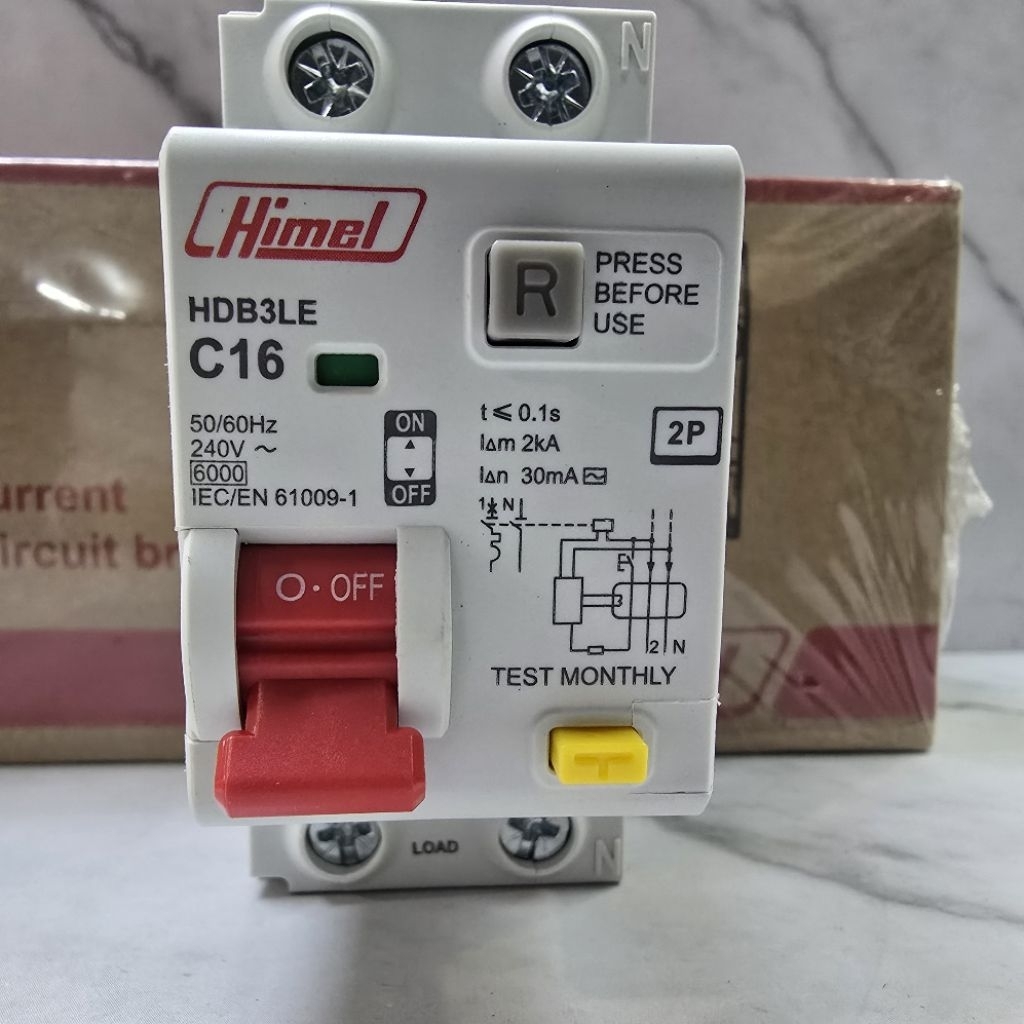 Jual HIMEL RCBO ELCB+MCB 30MA 1P+N 6A 10A 16A 20A 25A 32A 40A HIMEL ...