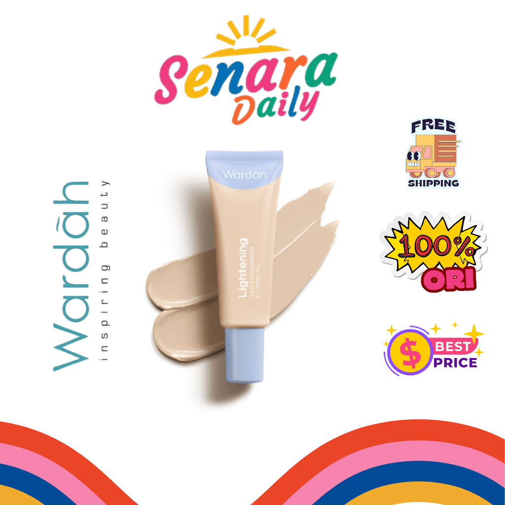 Jual SENARA (2 Lebih Hemat) WARDAH LIGHTENING LIQUID FOUNDATION NATURAL