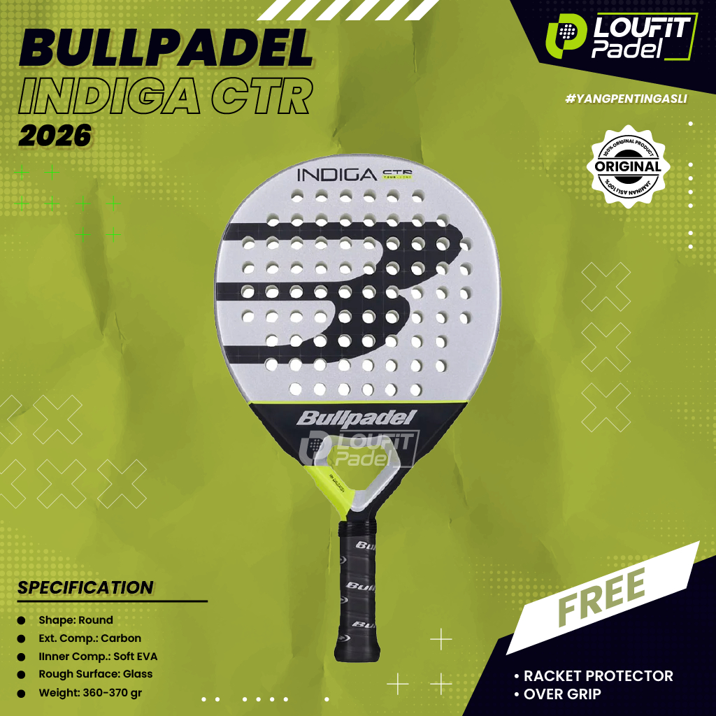 Jual Racket Padel BULLPADEL INDIGA CONTROL (2026) | Raket Padel ...