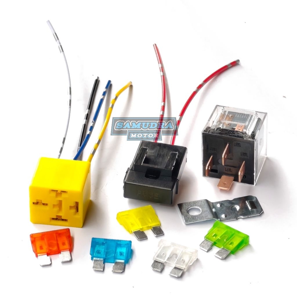 Jual PAKET HEMAT RELAY RELAI KLAKSON LAMPU 12VOLT 12V 40A + SOCKET ...