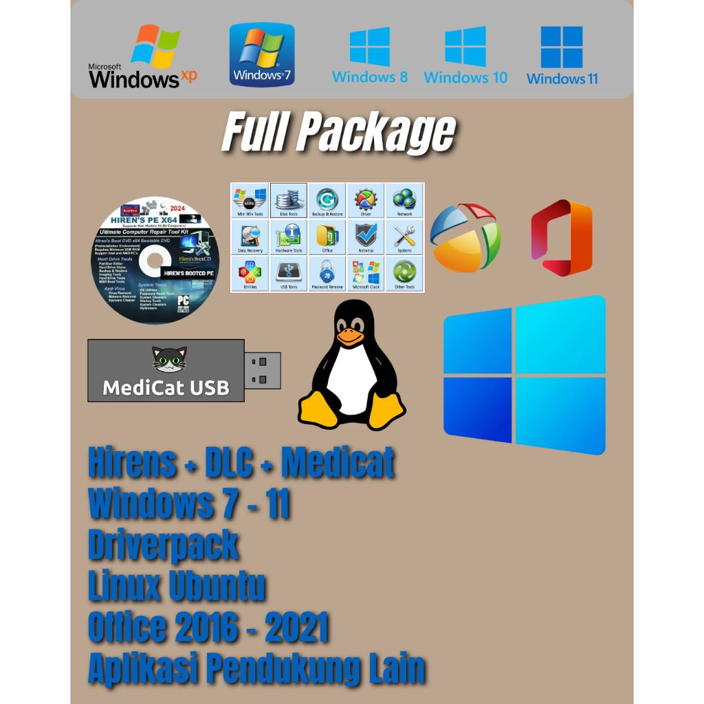 Jual Flashdisk Bootable Toolkit Repair PC Terlengkap 2024 | Include DLC ...