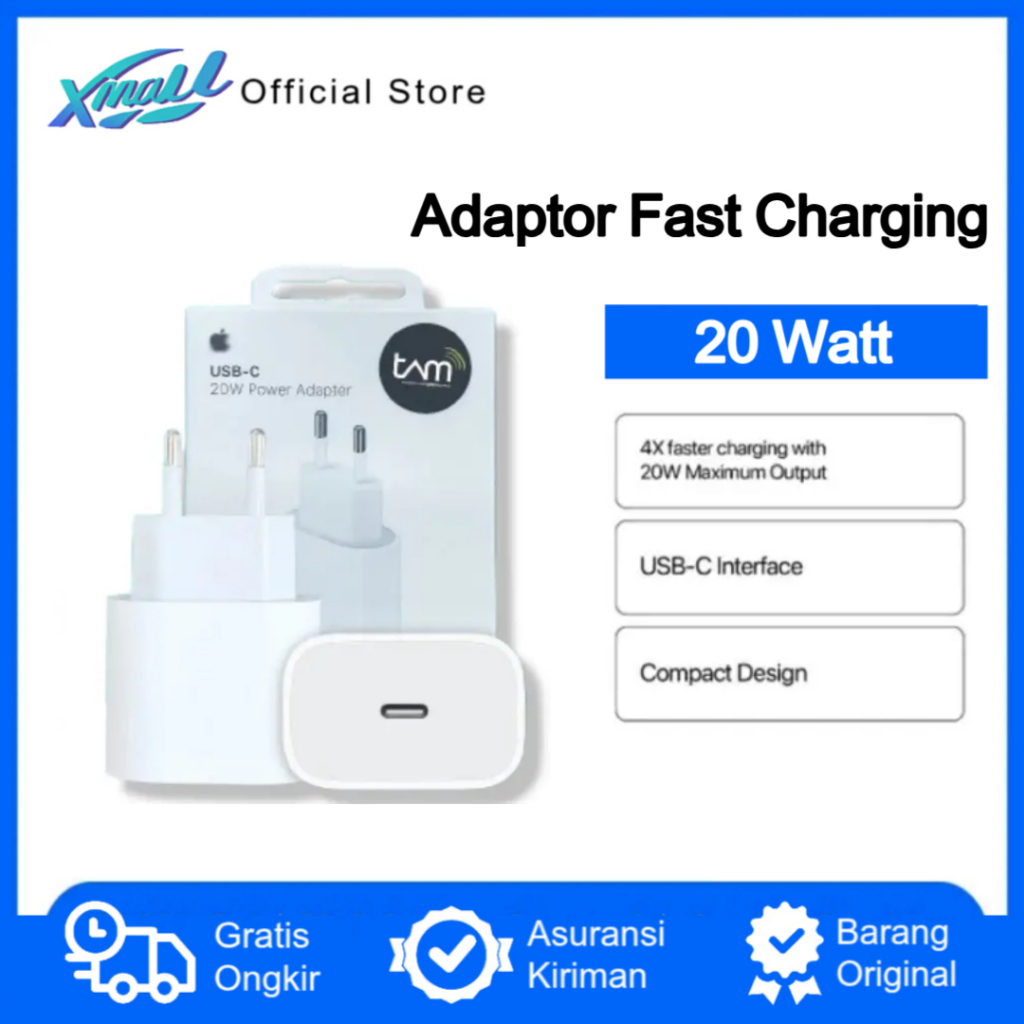 Jual Adapter Fast Charging USB-C Power Adapter 20 Watt | Shopee Indonesia