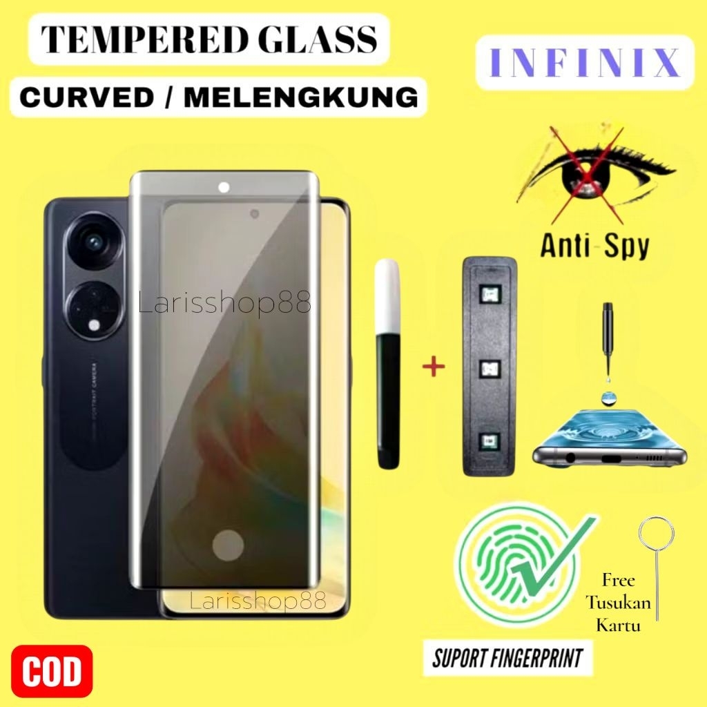 Jual Oppo Reno/UV Tempered Glass Curved Liquid Anti SPY Reno 10 Pro ...