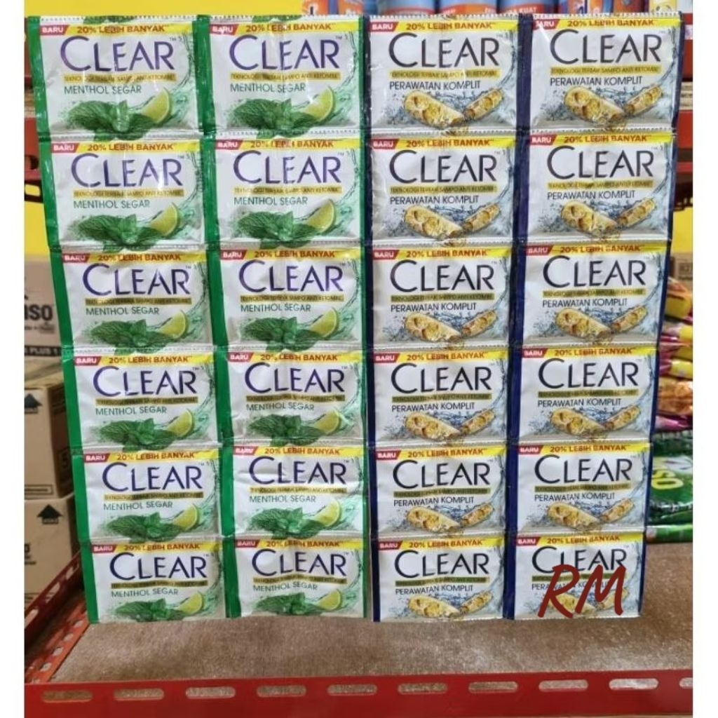 Jual (isi 2 renceng) CLEAR SHAMPO SACHET isi 9ml @48sachet//perawatan ...