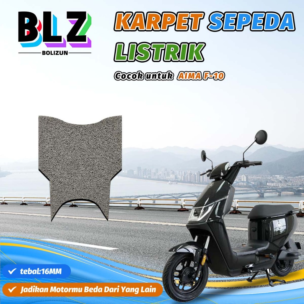 BOLIZUN Karpet Pvc Mie Bihun Custom Karpet Sepeda Listrik AIMA F-10
