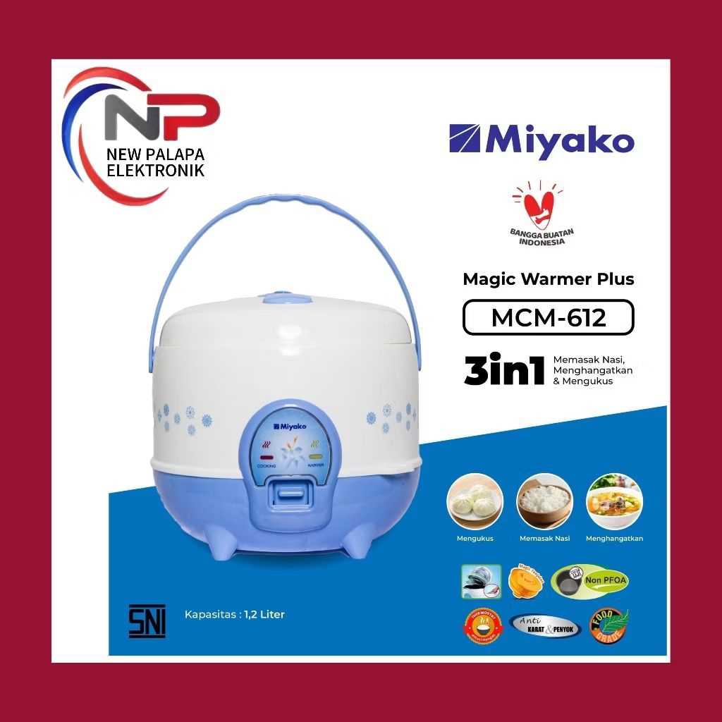 Jual MAGIC WARMERK PLUS MIYAKO MCM -612 /PENANAK NASI MIYAKO/ RICE ...