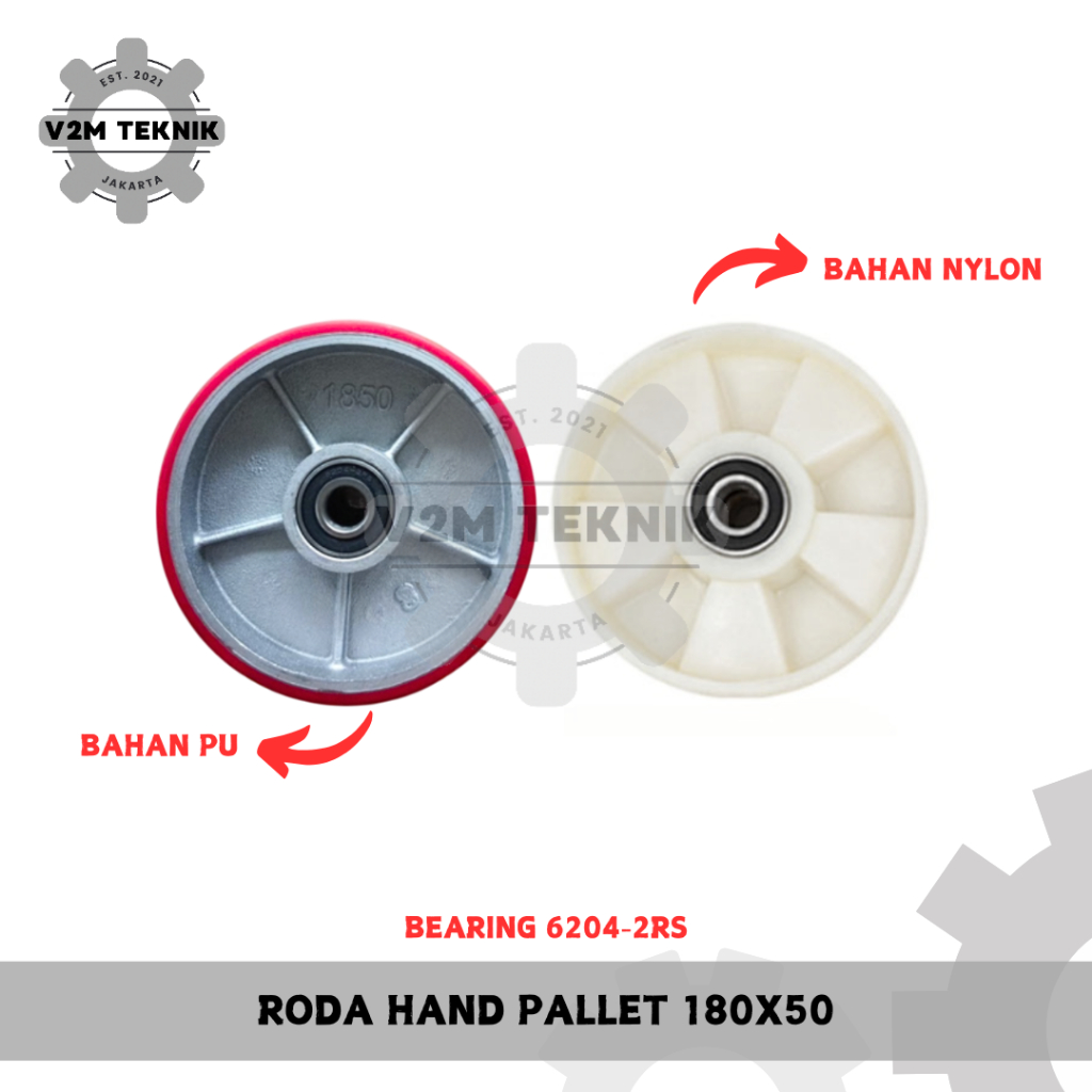 Jual Roda Hand Pallet 3 TON UKURAN 180 x 50 PU NYLON / Roda Hand Lift ...