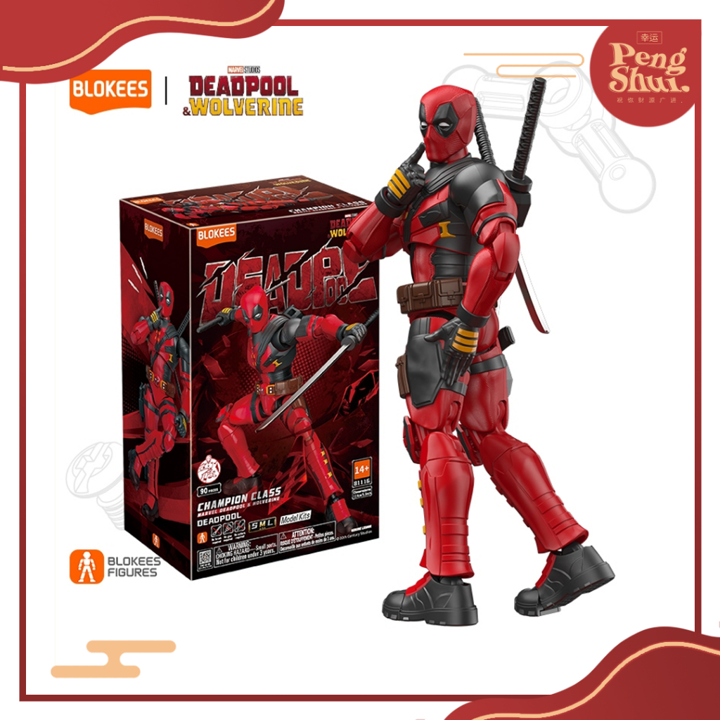 Jual Blokees Deadpool Marvel Champion Class Action Figure Buluke ...