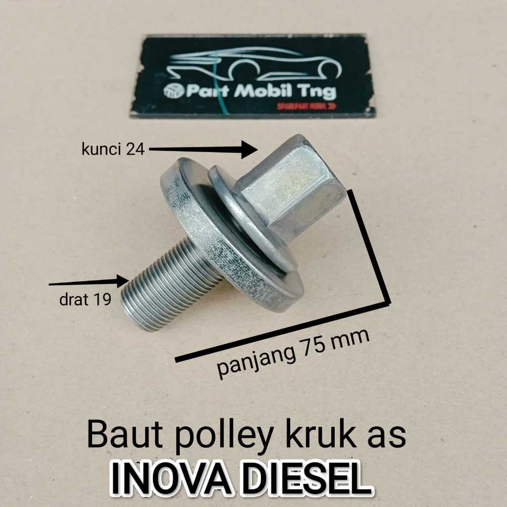 Jual Baut Bolt Poly Pulley Kruk As Toyota Innova Inova Diesel = Hilux ...