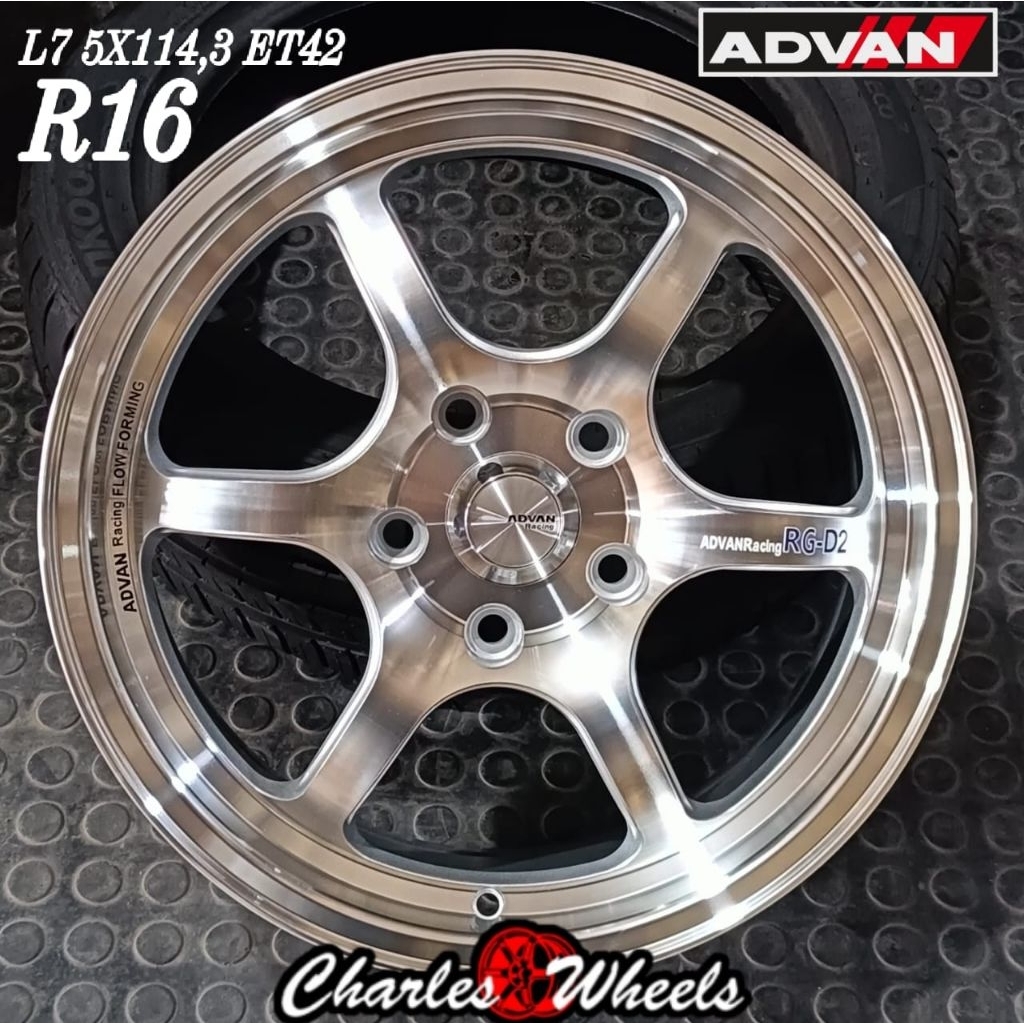 Jual velg advan rgd2 r16 5x114,3 innova ertiga brv terios dll | Shopee ...