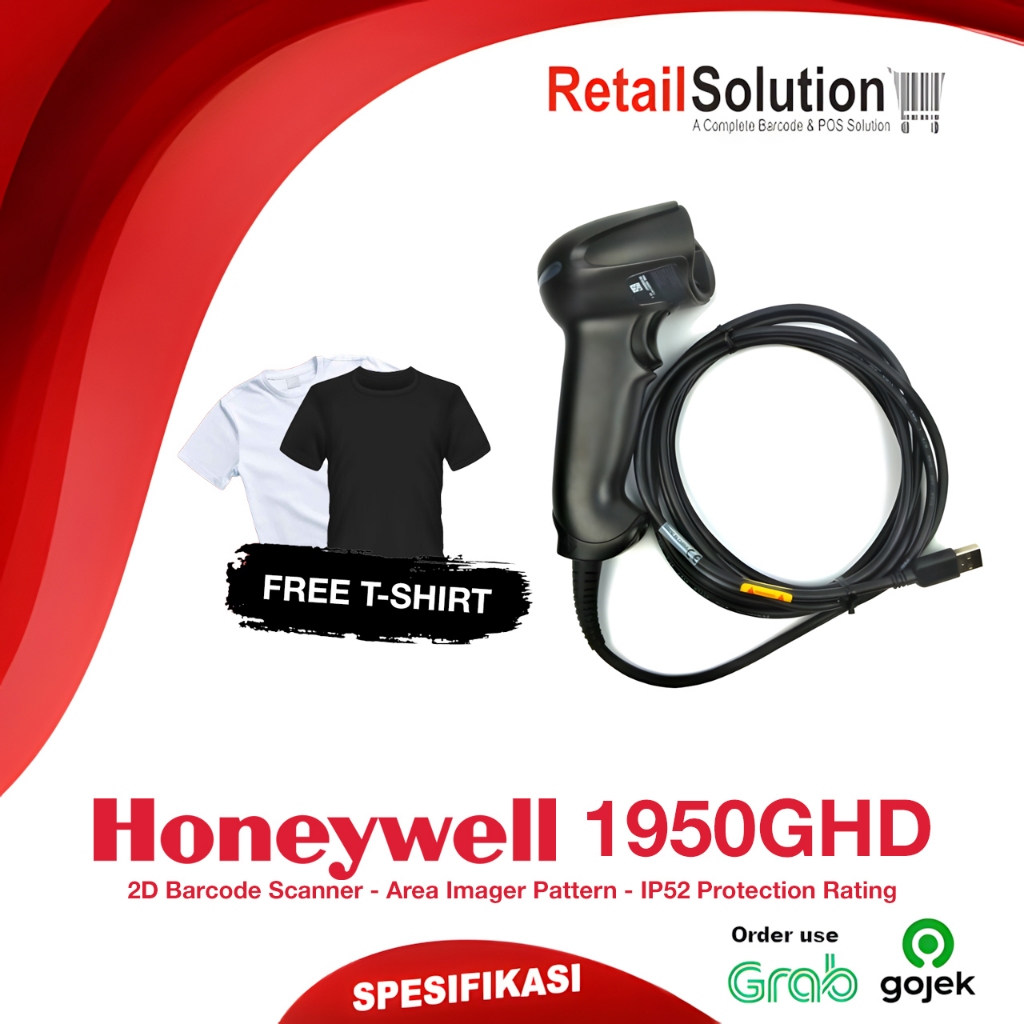 Jual Barcode Scanner 2D QR Code eFaktur USB - Honeywell 1950 1950G ...