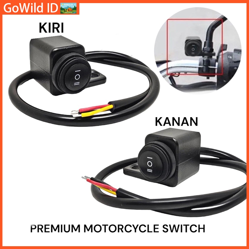 3 Mode Saklar Lampu Motor Spion On Off On Waterproof Saklar Breket Spion Kedudukan Spion On Off On Saklar Breket Switch