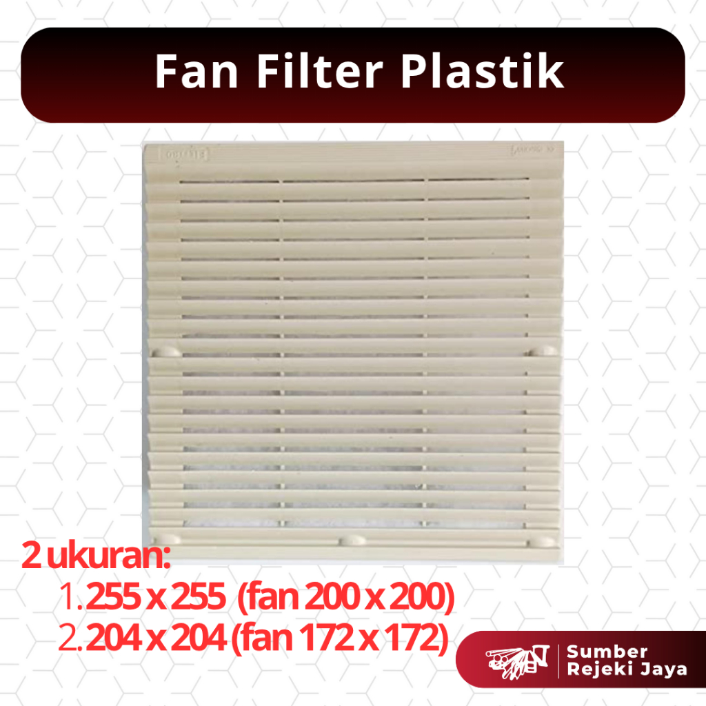 Fan Filter Plastik Aksesoris | 204 x 204 | 255 x 255