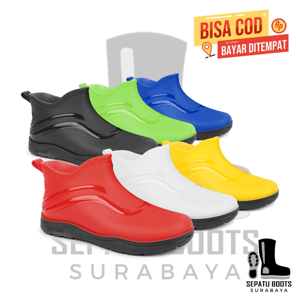 Jual Sepatu Boot Pendek Shogun OPTIMA Hitam Kuning Merah Biru Putih ...