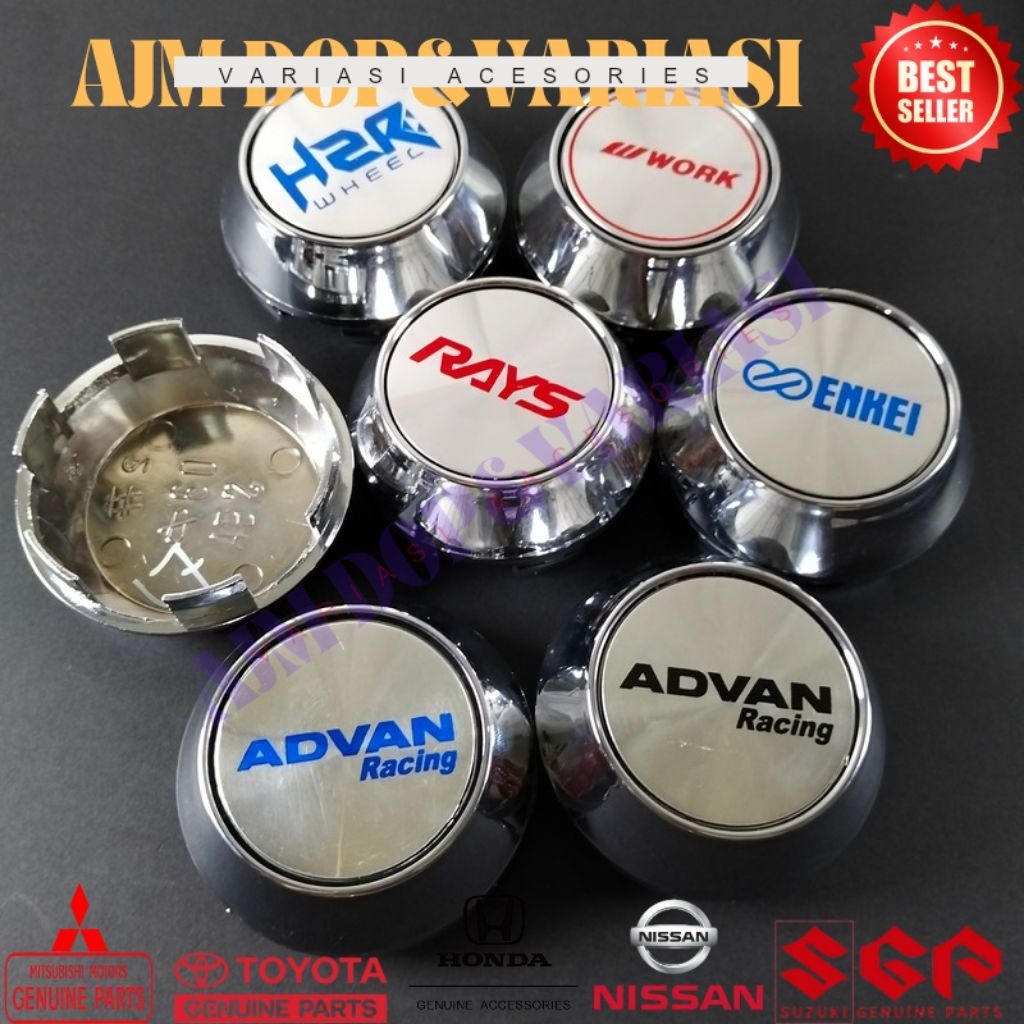 Jual 4pcs dop roda dop velg racing advan rays HZR work B.B.S enkei ...