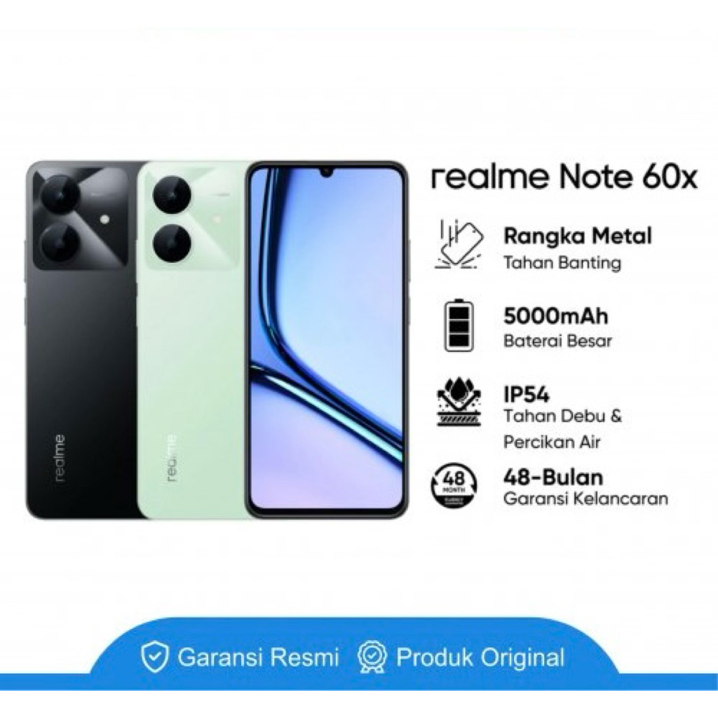 Jual REALME NOTE 60x RAM 4/128-4/64 BARU SEGEL BERGARANSI RESMI 100% ...