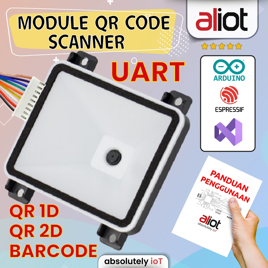 Jual Module qr code scanner modul qr code 1d 2d barcode arduino esp32 ...