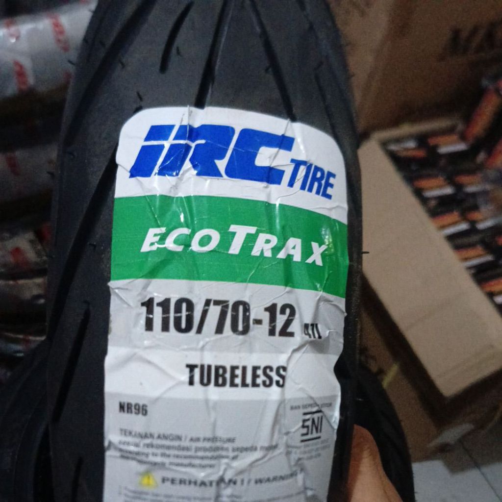 Jual IRC Ecotrax 110/70-12 Ban Yamaha grand filano tubeless | Shopee ...