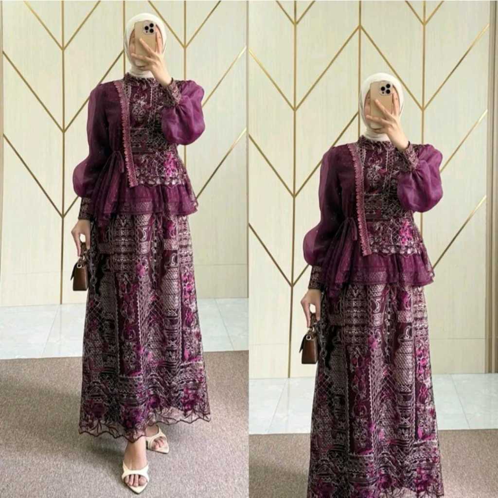 Jual GAMIS ARUM SET ROK BRUKLAT KONDANGAN TUNANGAN PESTA LAMARAN WISUDA ...