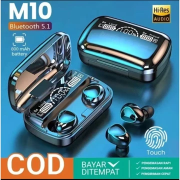 Headset Bluetooth Tws M10 Wireless Led Digital Display V. 51 YN_Market