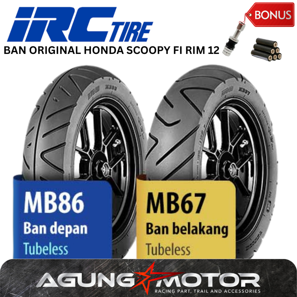 Jual Ban Motor IRC Depan Belakang HONDA Scoopy Yamaha Frego Tubeles ...
