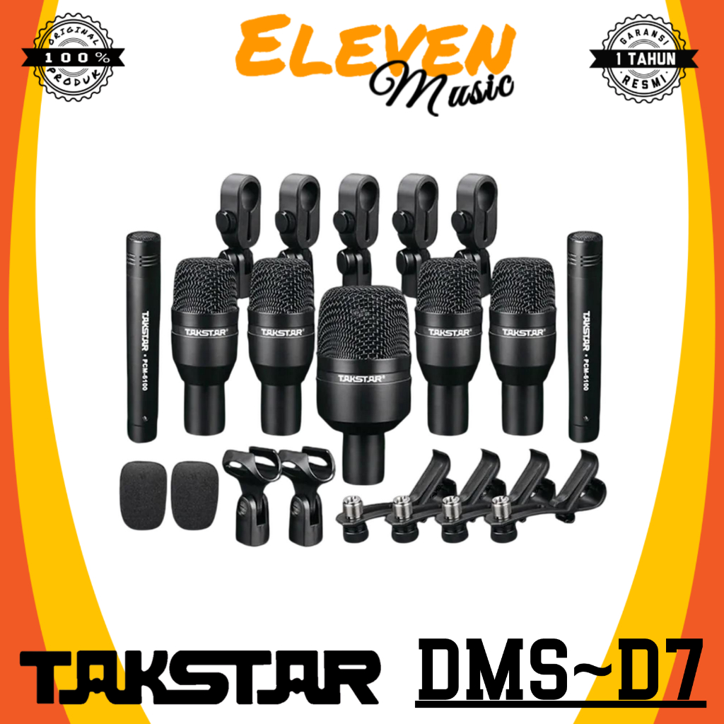 Jual Takstar DMSD7 Microphone Drum Set DMS-D7 Mic Drum Set