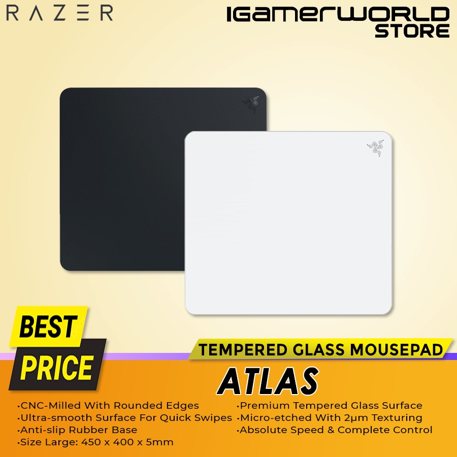 Jual Razer ATLAS Premium Tempered Glass Gaming Mousepad | Shopee Indonesia