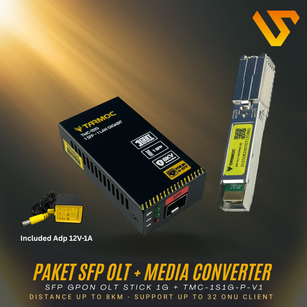 Jual Paket Tarmoc SFP GPON OLT Stick + Media Converter 1 SFP 1 LAN ...