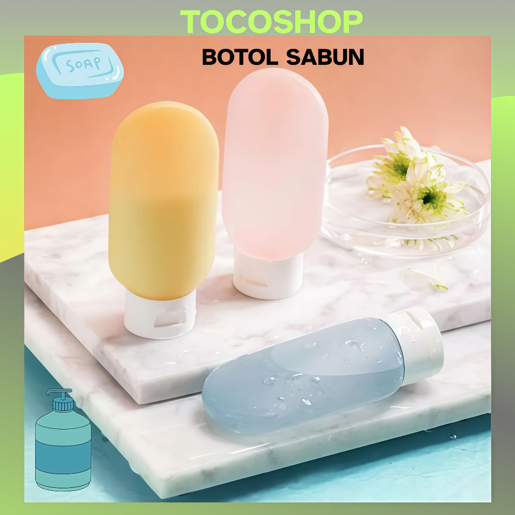 Jual TOCOSHOP Botol Sabun Mandi Lotion Macaron Mini Travelling Botol ...